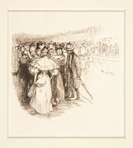 Dav u okénka lístků (?) od Auguste Lepere