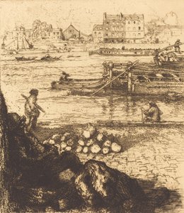 Dockman, Pier v La Gare Le debardeur, quai de La Gare, 1894. od Auguste Lepere