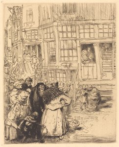 Židovské čtvrti v Amsterdamu. od Auguste Lepere