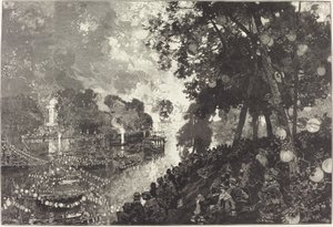 Sníh v Paříži od Auguste Lepere