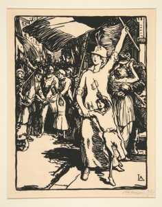 Válka je vyhlášena, z La Guerre de 1914, první série, č. 8 od Auguste Lepere