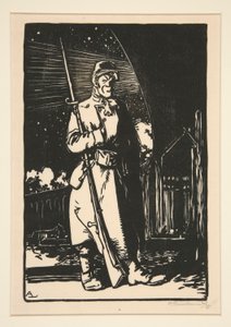 Le G. V. C. (Strážci komunikačních kanálů), z The War of 1914, první série, no. 9 od Auguste Lepere
