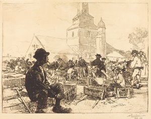 Drůbeží trh v St.-Jean-de-Mont od Auguste Lepere