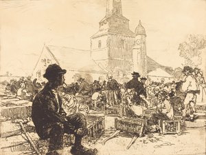 Drůbeží trh v St.-Jean-de-Mont Drůbeží trh v St.-Jean-de-Mont, 1892. od Auguste Lepere