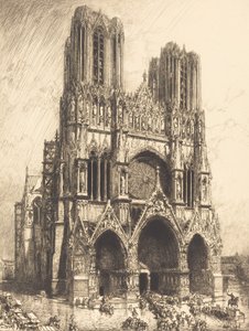 Katedrála v Remeši Cathedrale de Reims, 1911.