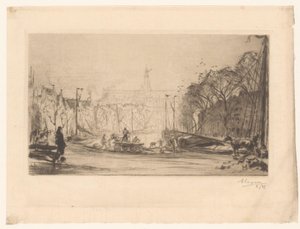 Pohled na Spaarne a St Bavo