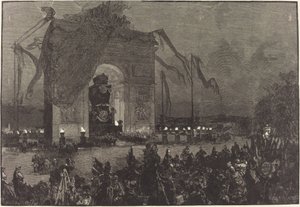 Pohřeb Victora Huga. Vigilie od Auguste Lepère after Henri Louis Scott