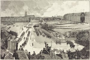 Vojenské vyznamenání vyplacené smrtelným ostatkům admirála Courbeta od Auguste Lepère and Louis Tinayre