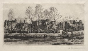 Amiens, břehy Sommy od Auguste Louis Lepère
