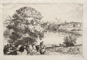 Angers: St. Nicolas Pond od Auguste Louis Lepère