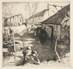 Rybářská čtvrť (Saint-Jean-de-Monts) od Auguste Louis Lepère