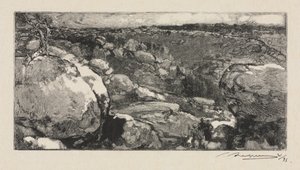 Fontainebleau Forest: Cirque of Long-Rocher od Auguste Louis Lepère