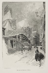Rue des Barres, Paříž od Auguste Louis Lepère