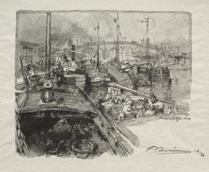 Bassin de la Villette od Auguste Louis Lepère
