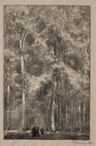 Le Matin, křižovatka Forts Marlotte od Auguste Louis Lepère