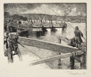 Omnibusová garáž od Auguste Louis Lepère
