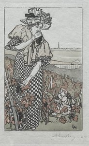 Pařížský almanach, 1897: Podzim od Auguste Louis Lepère