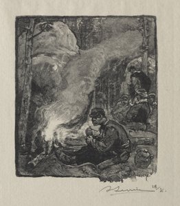 Dřevorubecké jídlo od Auguste Louis Lepère