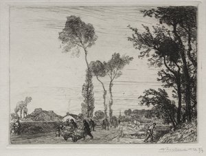Návrat z trhu St. Jean-de-Mont od Auguste Louis Lepère
