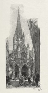 Ilustrovaný Rouen: Kostel Saint Maclon od Auguste Louis Lepère