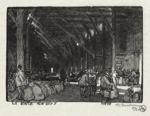 Ilustrovaný Rouen: Halle aux Blès od Auguste Louis Lepère
