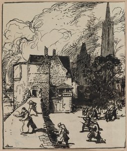Obléhání Maubeuges od Auguste Louis Lepère