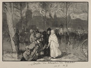 Odchod z divadla Chatelet od Auguste Louis Lepère