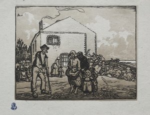 Žebráci v posledním domě od Auguste Louis Lepère