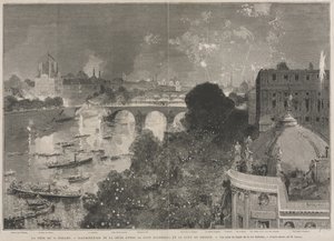 Slavnost 14. července, osvětlení Náměstí Republiky (podle H. Scotta) od Auguste Louis Lepère