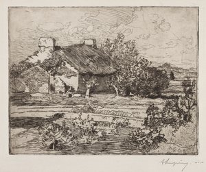 Old Bourrine, Dům Maraisů, Vendée od Auguste Louis Lepère