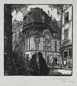 Pohled na hotel Colbert od Auguste Louis Lepère