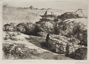 Pohled na přístav La Meule od Auguste Louis Lepère