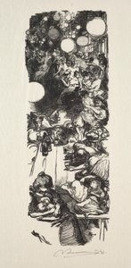 14 Juillet, Rue de Belleville, min. od Auguste Louis Lepère