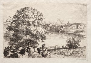 Angers: St. Nicolas Pond od Auguste Louis Lepère