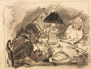 Kolem lampy od Auguste Louis Lepère