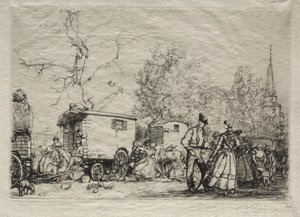 Na veletrhu St. Jean de Mont, 1906. od Auguste Louis Lepère
