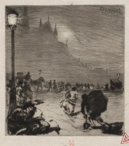 Na rohu Pont-aux-Doubles od Auguste Louis Lepère