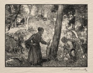 V Rocher Bernard. od Auguste Louis Lepère