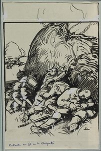 Bitva u průsmyku Chipotte, 1914. od Auguste Louis Lepère