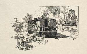 Bateau logement. od Auguste Louis Lepère