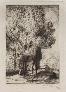 Bourrine v topolech od Auguste Louis Lepère