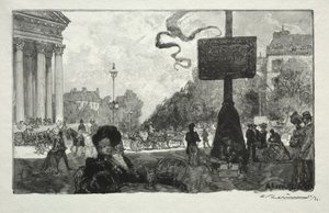 Roh Rue Royale, 1890. od Auguste Louis Lepère