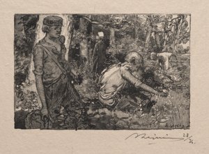 Sbírání konvalinky od Auguste Louis Lepère