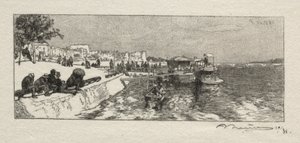 Molo v Bercy. od Auguste Louis Lepère