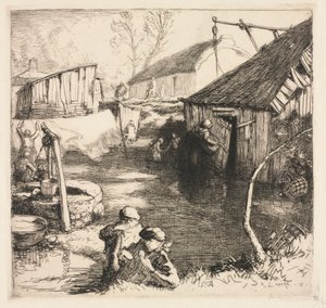 Rybářská čtvrť (Saint-Jean-de-Monts) od Auguste Louis Lepère
