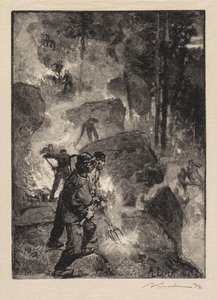 Fontainebleau Forest: Fern Burners od Auguste Louis Lepère
