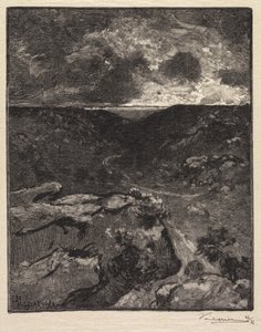 Fontainebleau Forest: Franchard Valley La Forêt de Fontainebleau: La Vallée de Franchard, 1890. od Auguste Louis Lepère