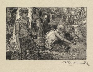 Fontainebleau Forest: Gatherine Konvalinka od Auguste Louis Lepère