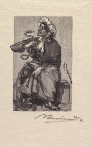 Les Fontainebleau: Obchodník s hady Les Fontainebleau: Obchodník s hady, 1890. od Auguste Louis Lepère