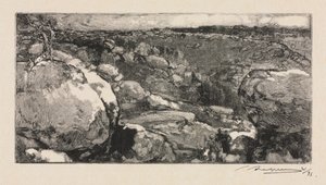 Fontainebleau Forest: Cirque of Long-Rocher od Auguste Louis Lepère